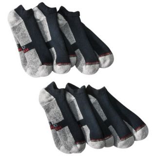 Hanes Premium Mens 6Pk No Show Low Cut Socks   Black