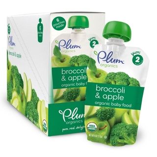 Plum Organics Second Blends Broccoli   Apple 4 ounce Pouch (pack Of 6)