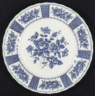 Myott Staffordshire Melody Blue Dinner Plate, Fine China Dinnerware   Blue Flora