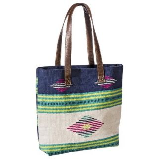 Mossimo Supply Co. Geometric Striped Tote Handbag   Blue