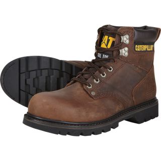 CAT 6In. 2nd Shift Steel Toe Boot   Dark Brown, Size 13, Model P89586