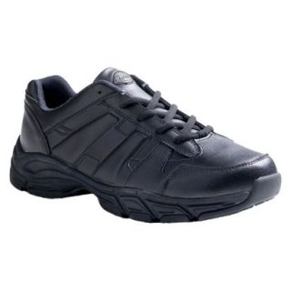 Mens Dickies Athletic Lace Genuine Leather Slip Resistant Sneakers   Black 7.5