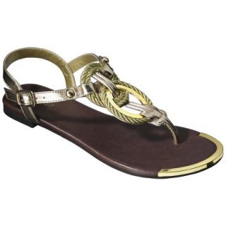 Womens Mossimo Gabriela Braided Metallic Sandal   Gold 8.5