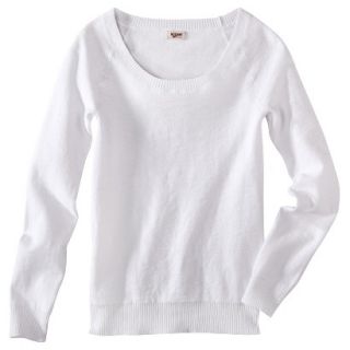 Mossimo Supply Co. Juniors Scoop Neck Sweater   Fresh White L(11 13)