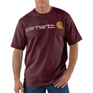 Carhartt Short Sleeve Logo T Shirt   Port, XL, Model K195