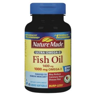 Nature Made Ultra Omega 3 Fish Oil 1400 mg Softgels   45 Count
