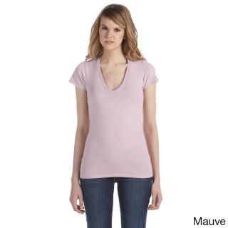 Alternative Womens Cotton Jersey V neck T shirt