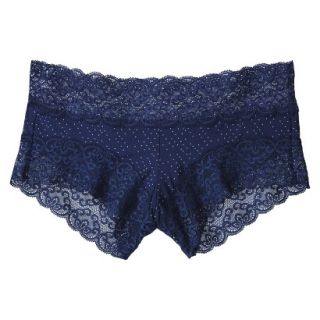 Gilligan & OMalley Womens Micro With Lace Trim Boyshort   Oxygen Blue XS