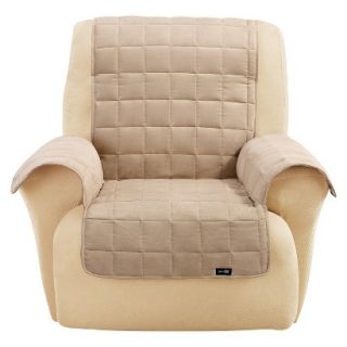 Sure Fit Quilted Suede Waterproof Furniture Friend Loveseat Cover   Taupe