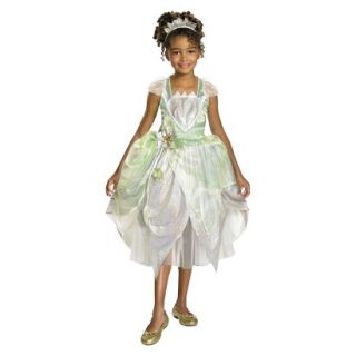 Girls Princess Tiana Shimmer Deluxe Costume