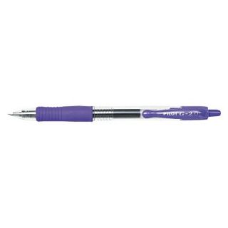 Pilot G2 Extra Fine Gel Ink Pen, 0.5mm   Purple Ink ( 12 Per Set)