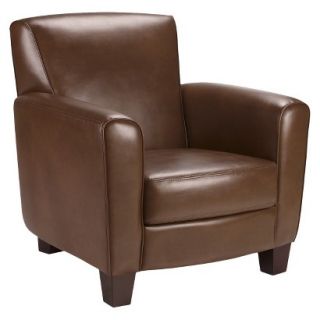Club Chair Upholstered Chair Threshold Nolan Bonded Leather Club Chair   Camel