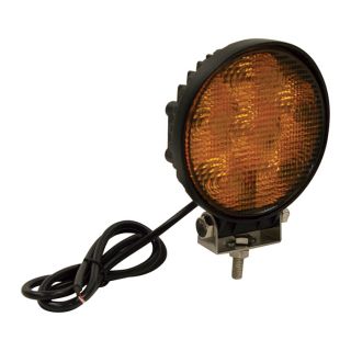 TruckStar 12 24 Volt LED Utility Light   Amber, Round, 4 Inch, 1350 Lumens,