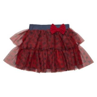 Disney Minnie Mouse Infant Toddler Girls Tutu Skirt   Red 4T
