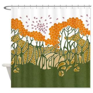  Arts and Crafts Trees Shower Curtain