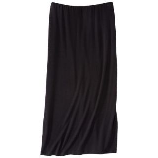 Mossimo Womens Knit Midi Skirt   Solid Black L