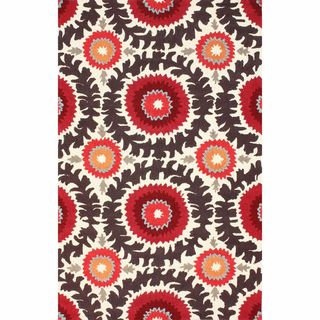 Nuloom Handmade Suzanni Red Rug (76 X 96)