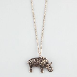 Filigree Elephant Necklace Gold One Size For Women 227725621
