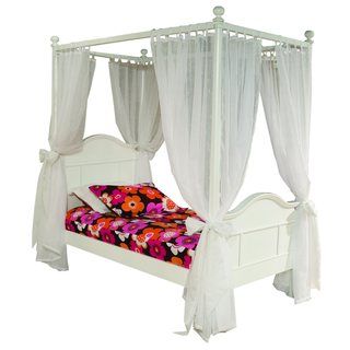 Bolton Furniture Emma 4 post Twin Bed With Tall Headboard And Footboard White Size Twin