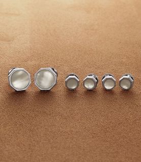 Mother of Pearl Octagon Stud Set JoS. A. Bank