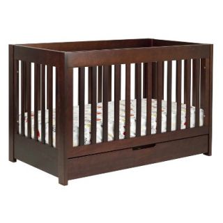 Mercer 3 in 1 Convertible Crib with Toddler Rail   Espresso