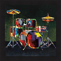 John   Elli Milan Drum Set Framed Print
