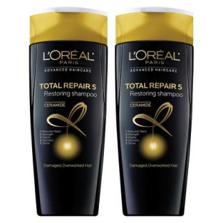 LOreal Paris Advanced Haircare Total Repair 5 Restoring Shampoo   2 pack bundle