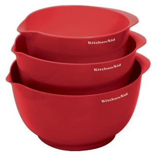 KitchenAid 3 pc. Mixing Bowl Set   Red