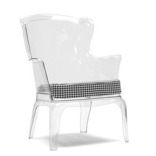 Baxton Studio Tasha Clear Polycarbonate Modern Accent Chair