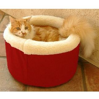 Majestic Pet Cat Cuddler Pet Bed   Red (Small)