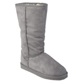 Womens Journee Collection Ladies 12 Inch Faux Suede Boot   Gray (6)
