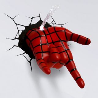 3D Wall Art Nightlight   Spiderman Hand