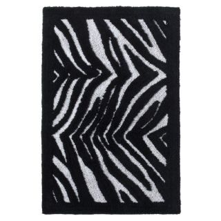 Zebra Bath Rug   Black/White (21x34)