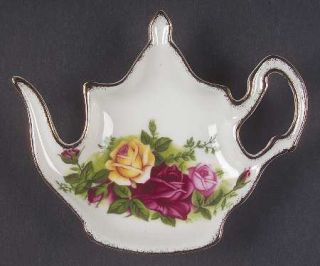 Royal Albert Old Country Roses Tea Bag Holder, Fine China Dinnerware   Montrose