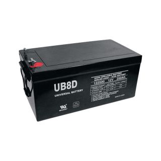 UPG Sealed Lead Acid Battery   AGM type, 12V, 250 Amps, Model UB 8D