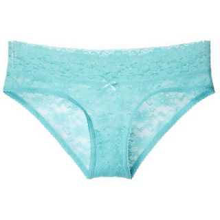 Xhilaration Juniors All Over Lace Hipster   Aqua L