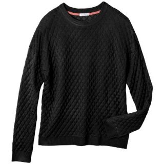 Xhilaration Juniors Textured Sweater   Black XXL