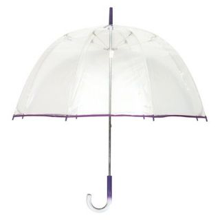 Futai Clear Bubble Umbrella with Purple Trim