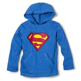 Superman Infant Toddler Boys Hooded Long Sleeve Tee   Blue 4T