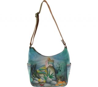Womens Anuschka Hobo/Side Pockets   Little Mermaid Hobo Handbags
