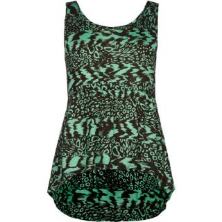 Animal Print Girls Tank Mint In Sizes Large, Small, X Small, X Large,
