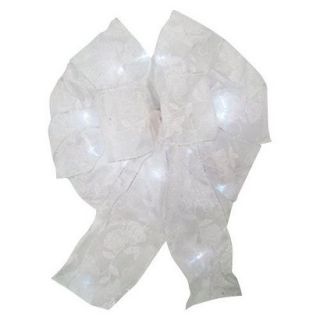 LED Battery Operated Lighted Bow Wedding Pearl   White