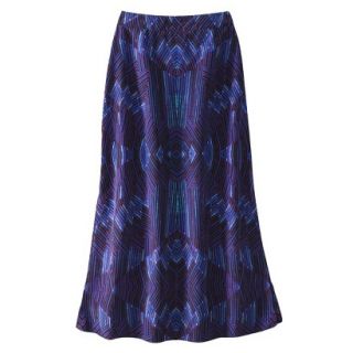 Mossimo Womens Side Slit Maxi Skirt   Deco Print M