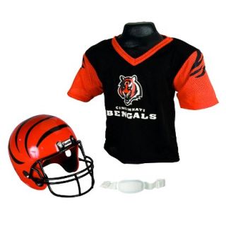 Franklin Sports NFL Bengals Helmet/Jersey set  OSFM ages 5 9