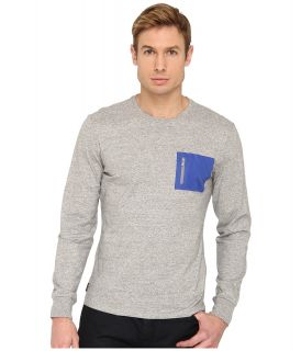 Jack Spade Long Sleeve Heat Sealed Pocket T Shirt Mens T Shirt (Gray)