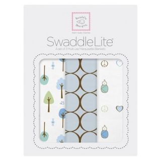 Swaddle Designs Cute & Calm SwaddleLite 3pk   Pastel Blue