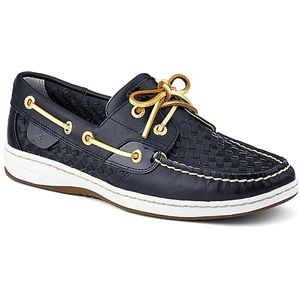 Sperry Top Sider Womens Bluefish 2 Eye Black Woven Shoes, Size 8 M   9268749