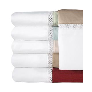 Veratex 500tc Egyptian Cotton Sateen Embroidered Duet Sheet Set, Taupe