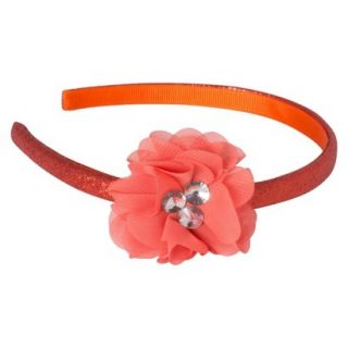 Remington Glitter Flower Headband   Orange