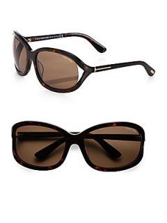 Tom Ford Eyewear Vivienne Square Acetate Sunglasses/Dark Havana   Dark Havana
